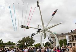 HERO The Red Arrows fly over the Central Feature at the 2023 Goodwood Festival of Speed. Ph. by PA.